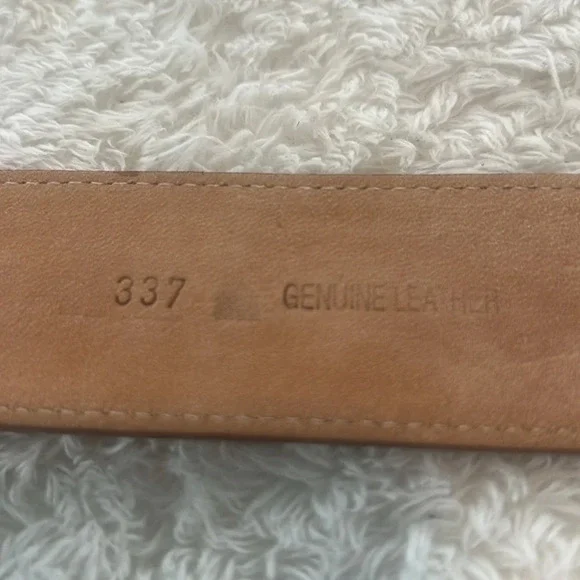 Vintage Women’s Brown Leather Belt Sz L Made USA Hankton 337 Colorful Starbursts - Picture 8 of 16